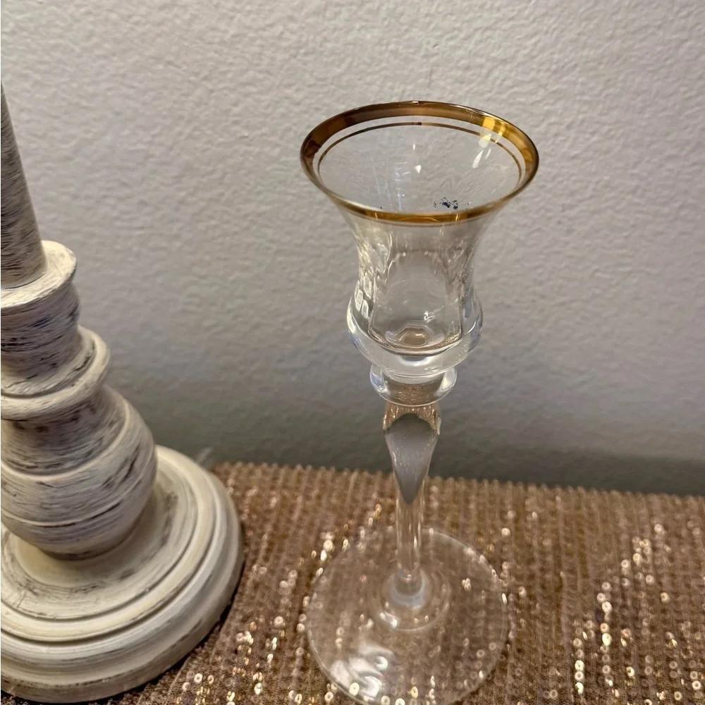 🌸Elegant Mikasa Candle Holder with Gold Rim🤎